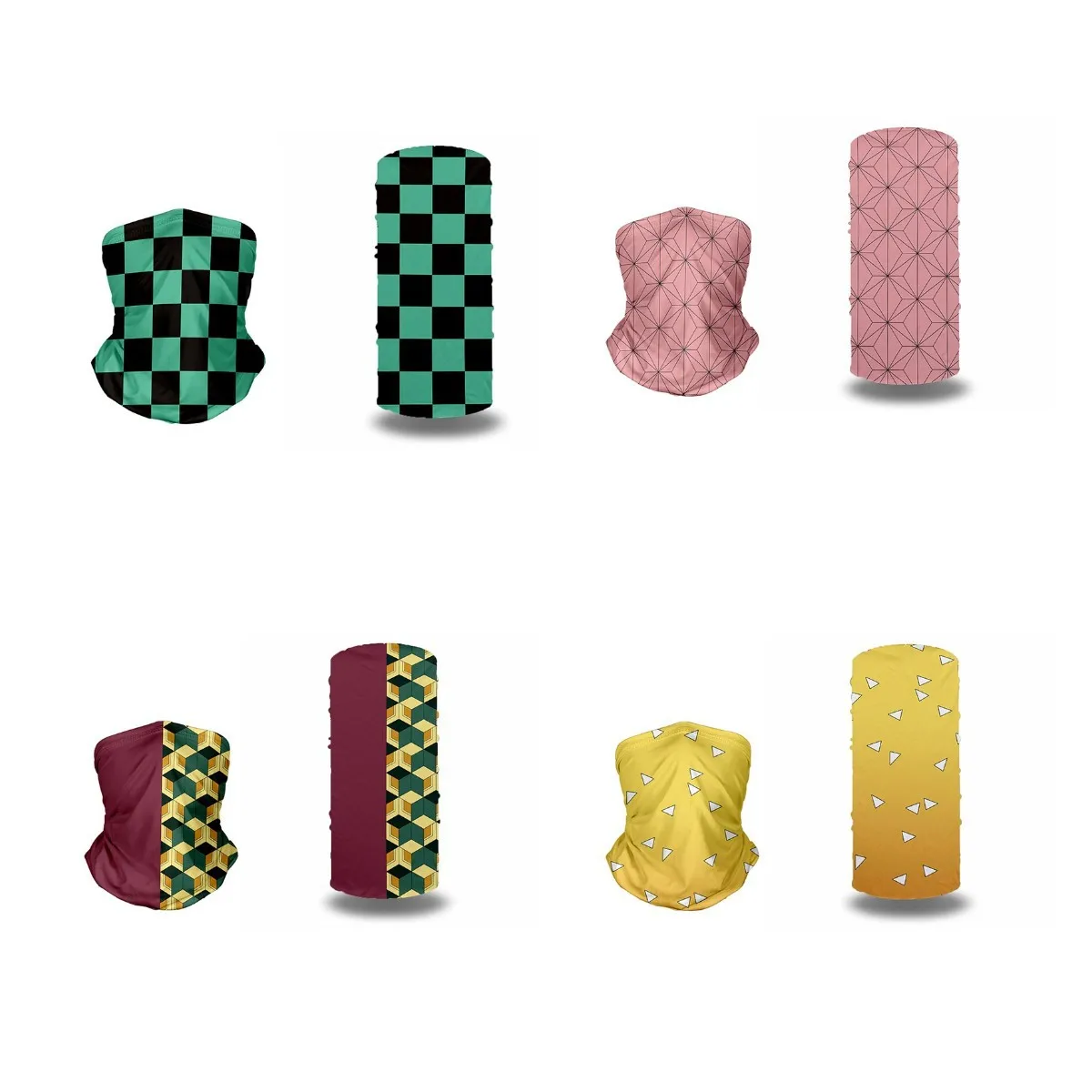 Anime Peripheral 25 Colors Magic Bandana Riding Neck Gaiter Triangle Scarf Noruto Cosplay Neck Tube Balaclava for Sport