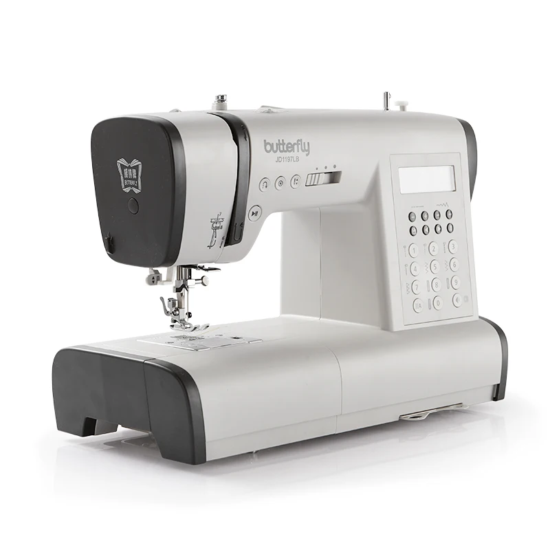 Cheapest Price Metal Cast Aluminum Frame Household Electric Sewing Machine Butterfly JD1197LB Hot product 2023