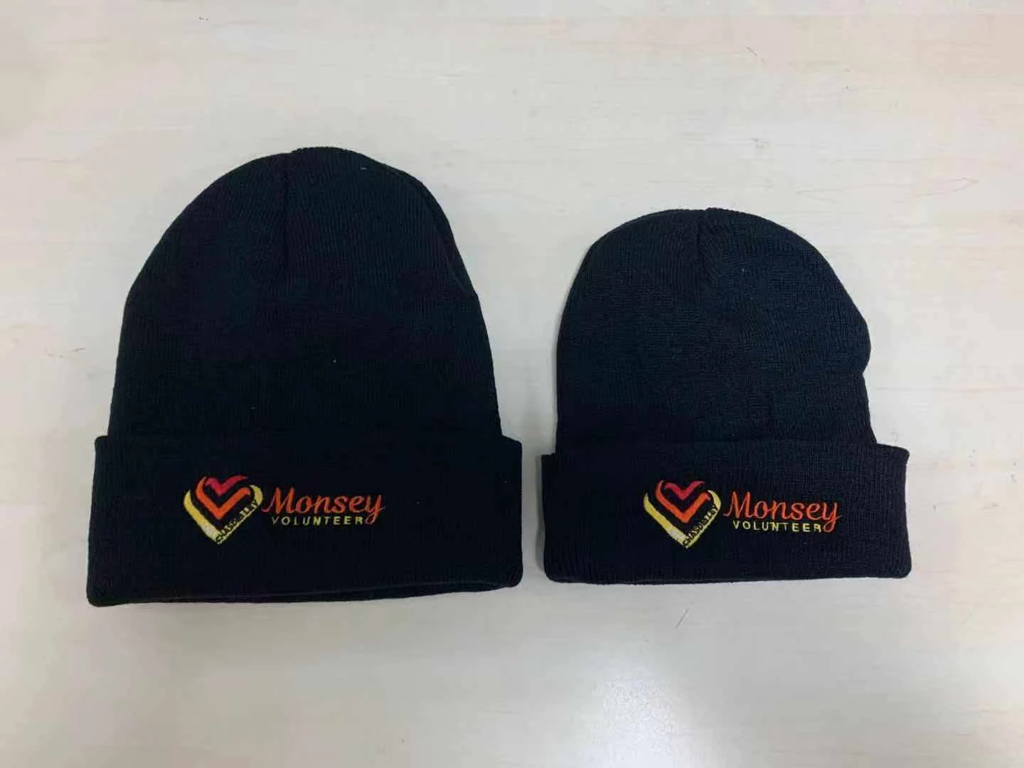 Custom embroidery logo Acrylic Kid Winter Warm Double Knit Unisex Sports Beanie Hats Custom Beanie with Logo