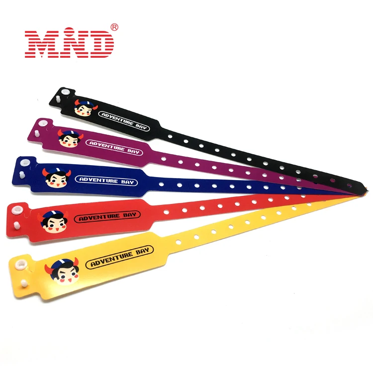 Super Quality Concert Paper Wristband Plastic Vinyl Wristbands Adjustable Soft Bracelet