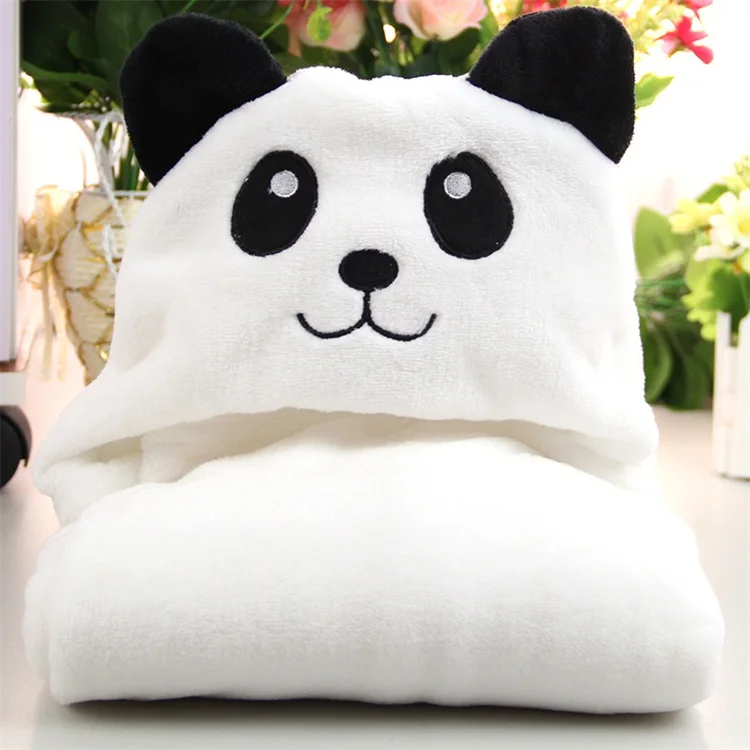 
95*75cm Farley Velvet Animal Children Bath Towel Pure Cotton Super Soft Baby Blanket 