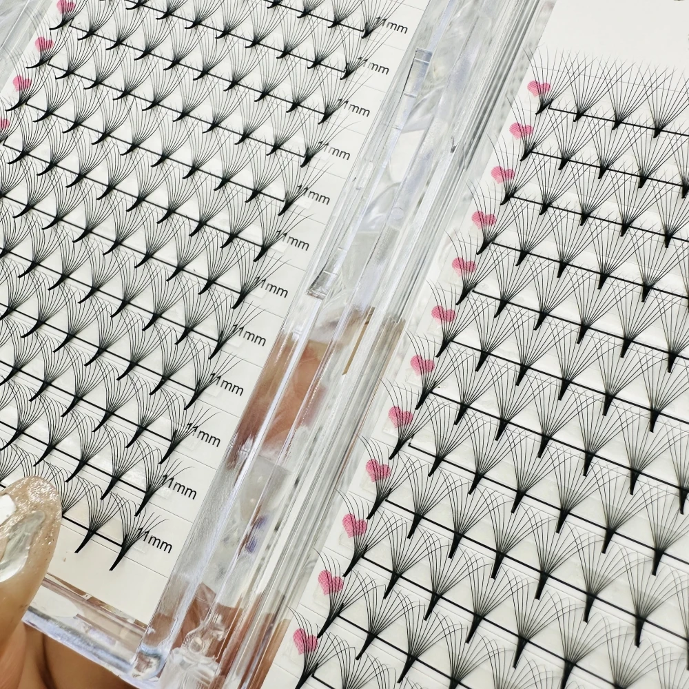 Faux Mink 10D 14D 20D Promade Large Trays Premade Fans 5D 6D 8D Long Stem Russian Volume  Premade fans Lash extensions