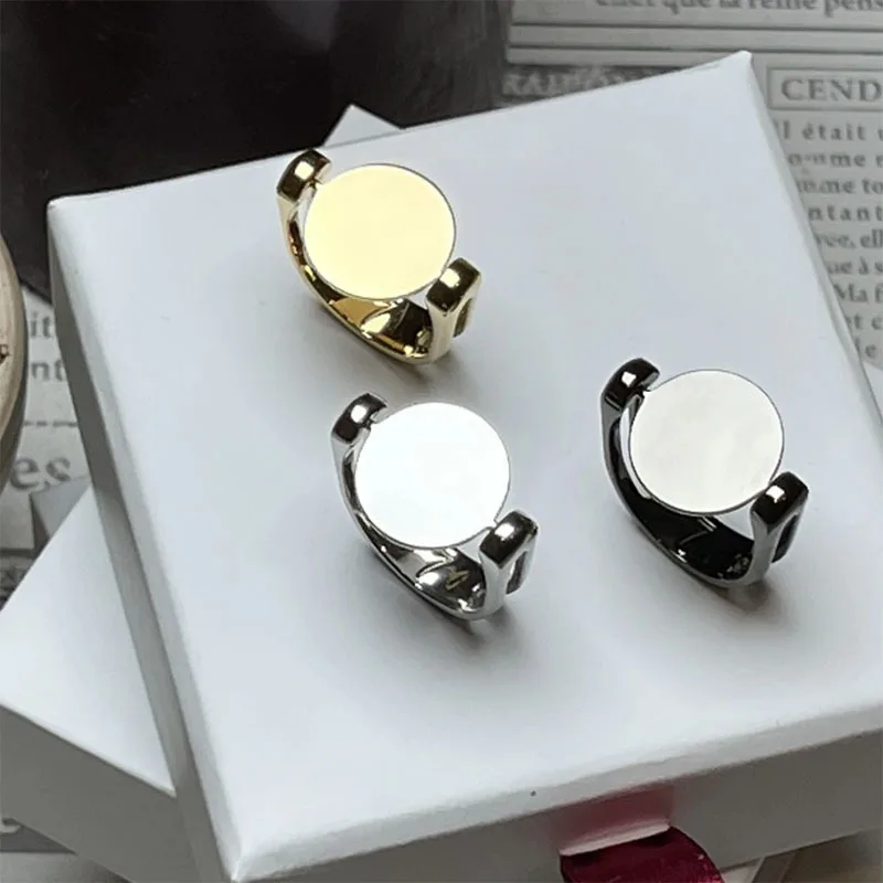 Creative design 18k gold silver plated rotate anxiety relief rings spinner for women