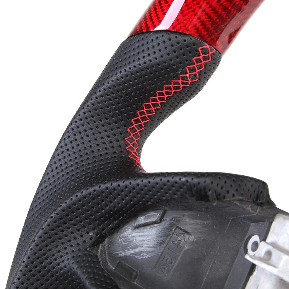 Перфорированный кожаный руль из углеродного волокна со светодиодом для Infiniti Q50