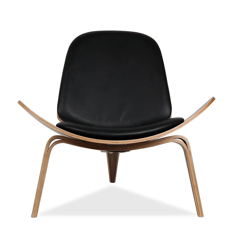 2021 New Style Leisure Chair Modern Plywood Molded Chair In Walnut Veneer Wood Chair