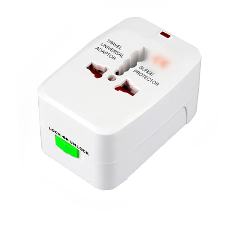 US to EU Europe & Universal AC Power Plug Worldwide Travel Adapter Converter 100-240V