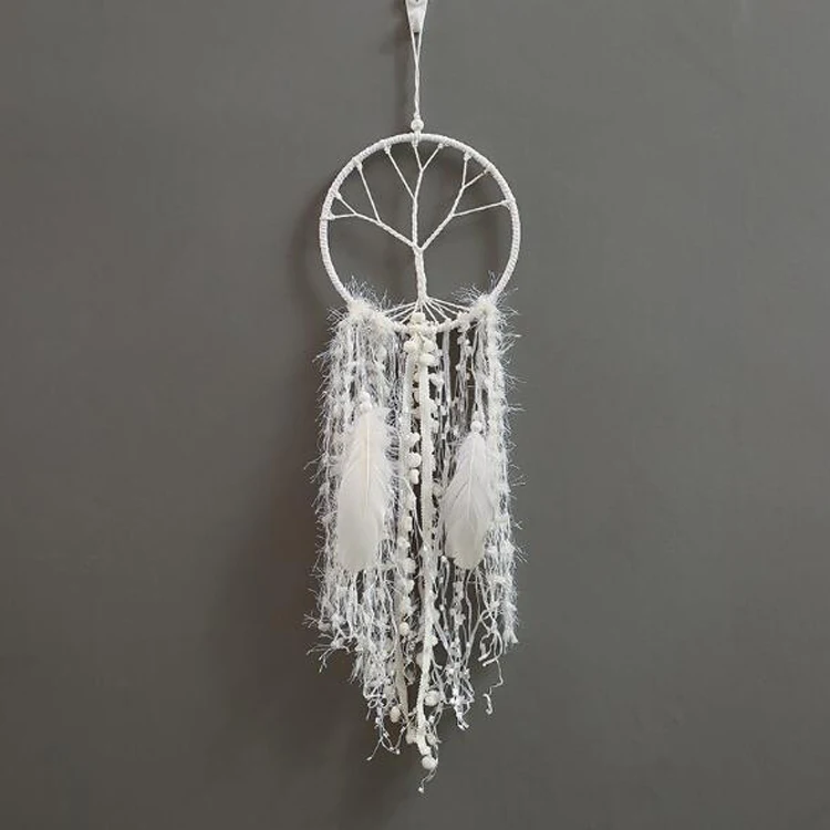 Tree of Life Dream Catcher Girl Room Decor Lighting Ornaments Birthday Wedding Party Gift Feather Kids Bedroom Art Wall Decor
