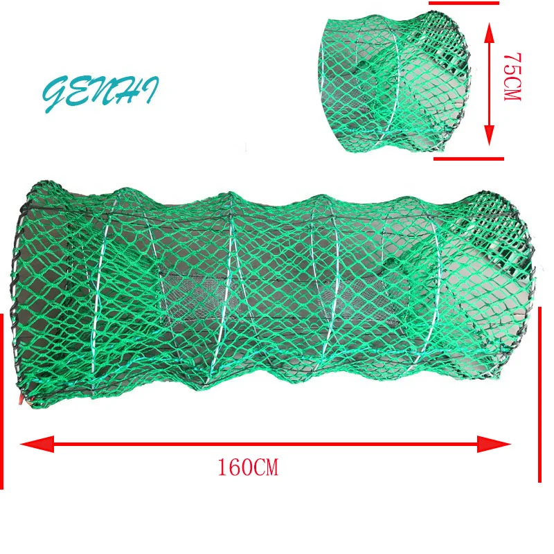 High quality American Seattle big fish cage knotless Net Trap with escape  folding crab catcher spring crab cage