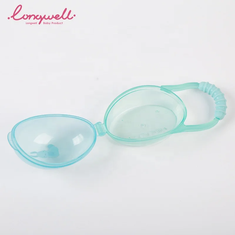 Custom Teether Cases Infant Portable PP Plastic Holder Box BPA Free OEM Wholesale TPE Coated Pacifier Holder Baby Pacifier Case