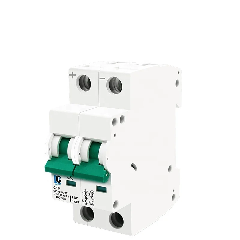 Solar System DC Mcb 1000V 1P 2P  3P 4P 10KA 10A 16A 20A 25A 32A 40A 63A Curve DC Miniature Circuit Breaker Mcb