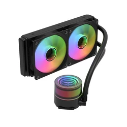 iHTP 240mm AIO CPU Cooler Liquid Cooler PC Kit with ARGB HD Thousands Of Mirror Water Cooling Head & Fan For Intel AMD