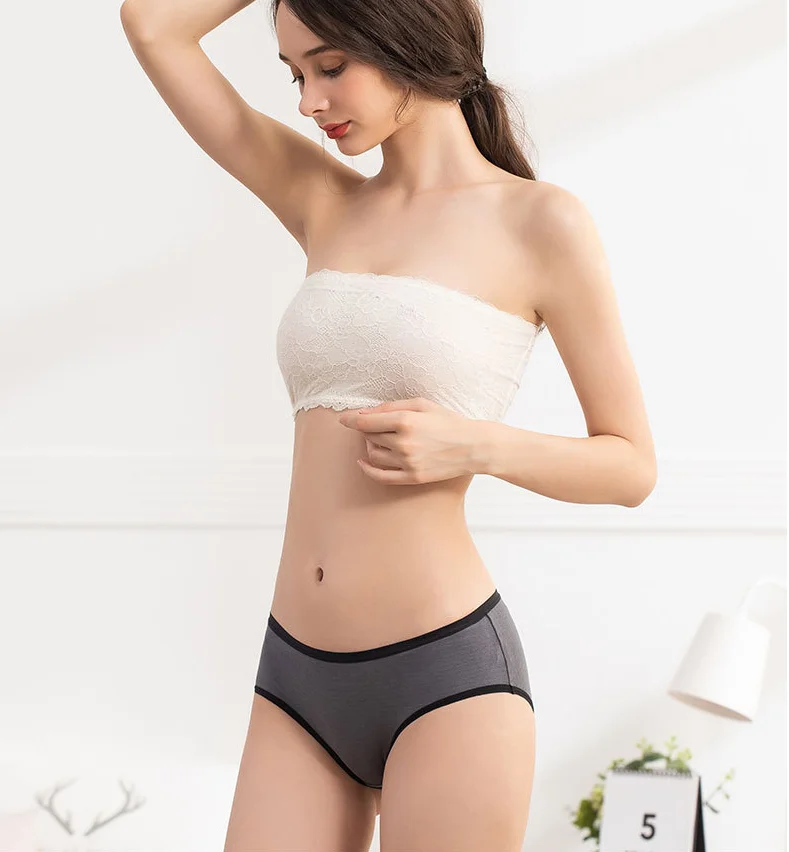 New girl simple cotton Panties   breathable and comfortable fashionable bronzing ladies seamless large size briefs underwear