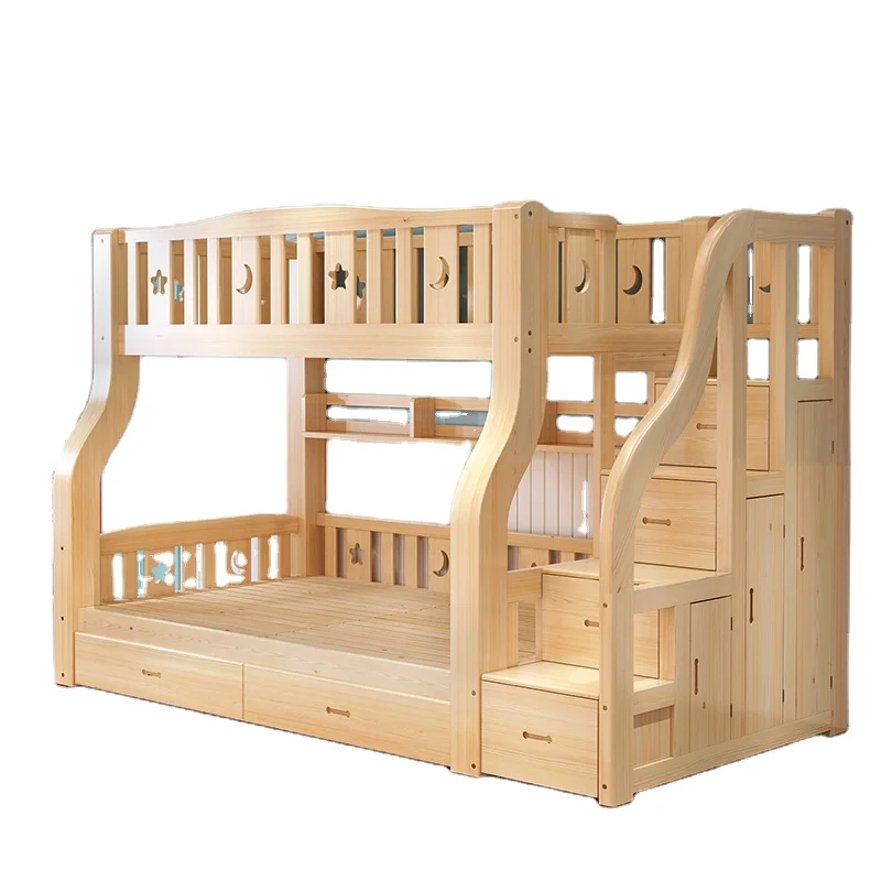 Factory Direct Sale  kid bunk bed Wooden Adjustable School Child Princess Kids Bunk Bed