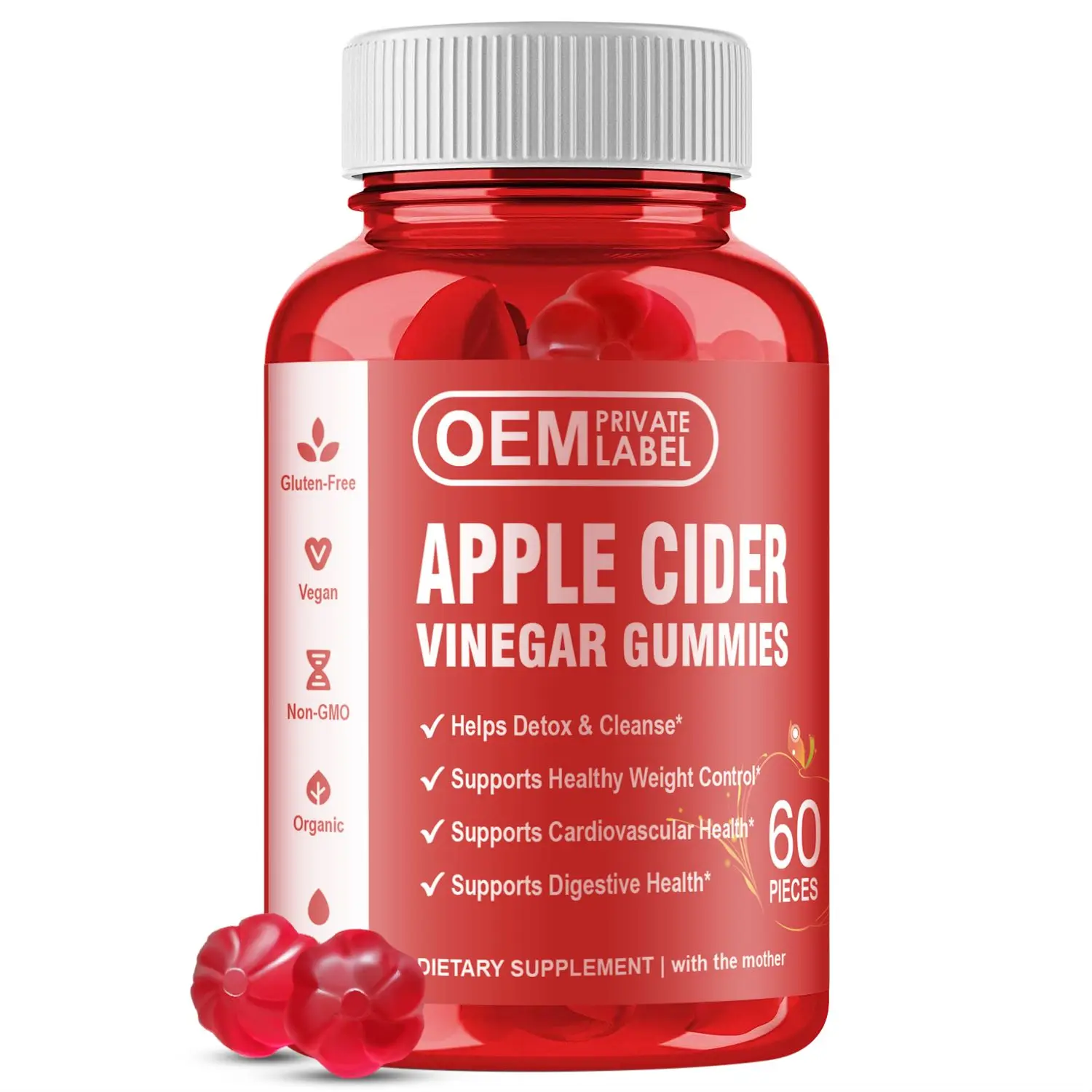 Ready Stock Delicious Apple Cider Vinegar Gummies with Mother for Detox, Cleanse and Immunity Support