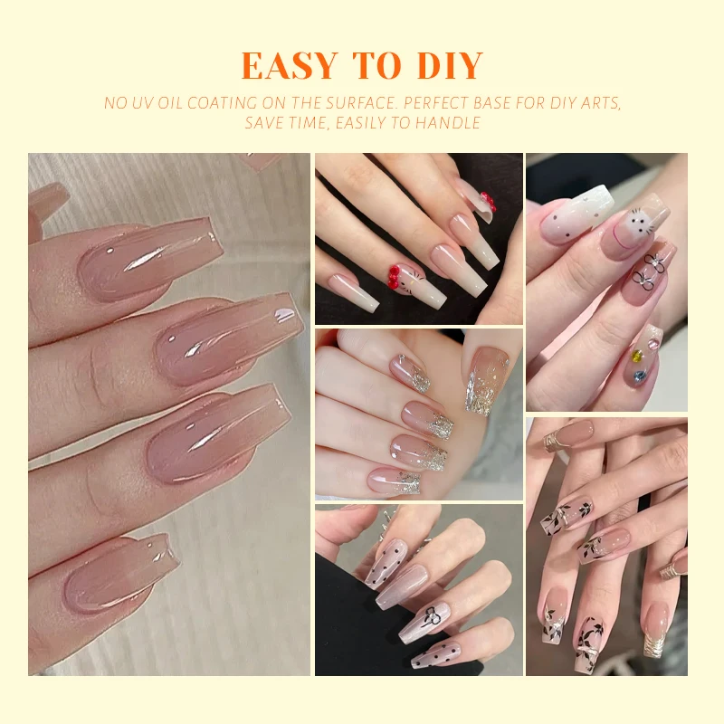 Best Choice for DIY Nail Art Injection ABS or Acrylic Gel X Manicure Tool Nail Tips without UV Oil for Fingers