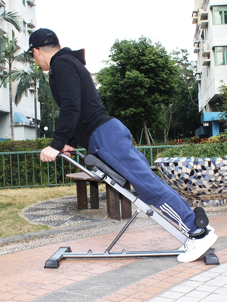 Factory direct Foldable Adjustable fitness equipment Roman Chair train core muscle