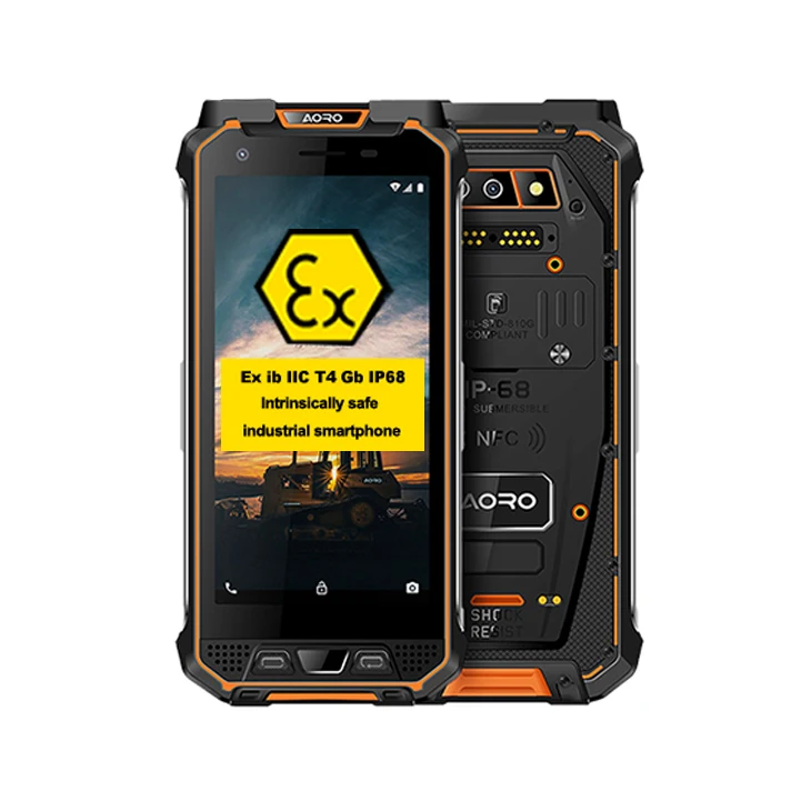 Android 8.1 B-code 2D Scanner Rugged Smartphone Explosion Proof Telephones Durable Industrial Ip68 Atex Anti Explosive Phone
