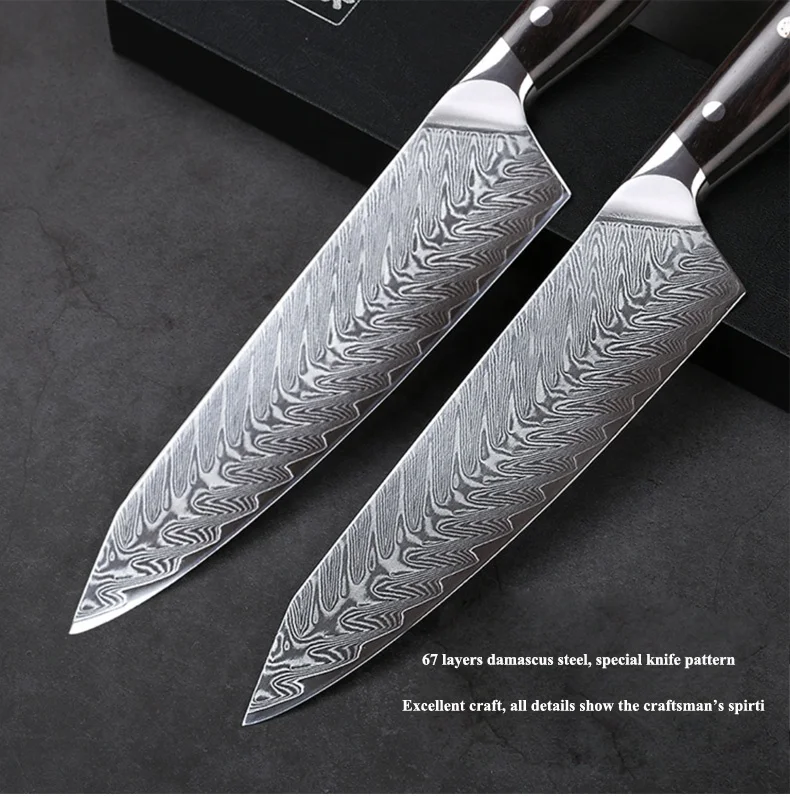 8 inch professional Japanese Damascus Kitchen Chef Knife With G10 Handle