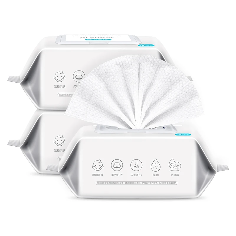 OEM Coati wet wipes for newborn baby thicken large package 80 pumping with cover ass child baby hand mouth wet tissue paper