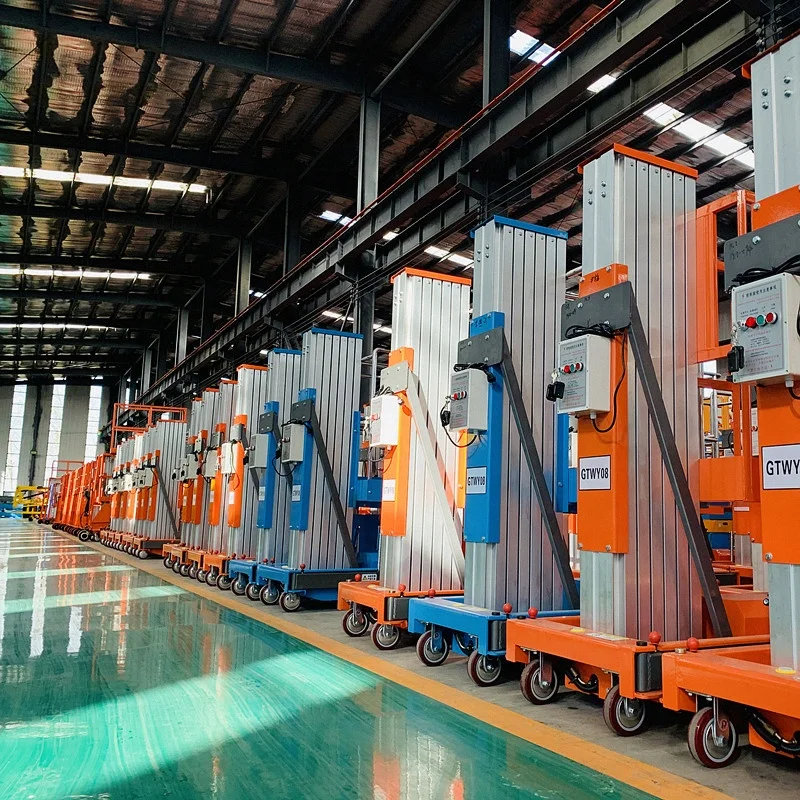 Персональная портативная подъемная Одиночная мачта алюминиевый сплав для воздушной работы Алюминиевый Электрический подъемник