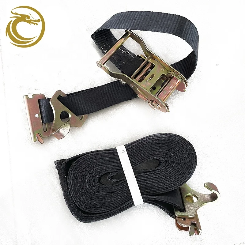 High Quality Truck or Car Cargo Lashing Strap With Hook Ratchet Tie Down Retractable Ratchet Strap