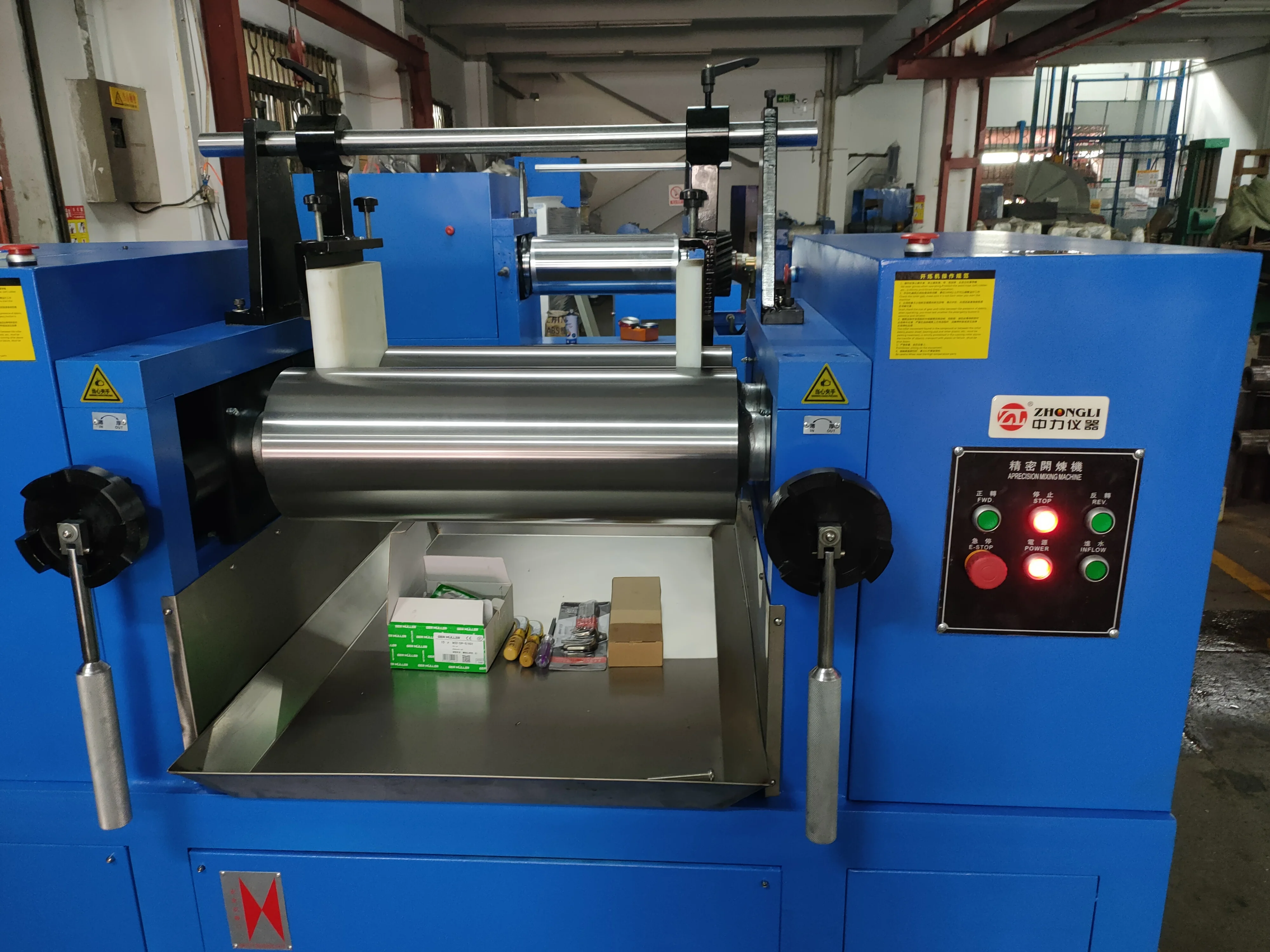 Lab PVC EVA Rubber Mixer Plastic Material Two Roll Open Mixing Mill Calender Equipment