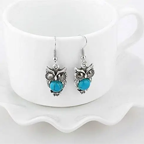  Owl Jewelry Sets Retro National Style Turquoise