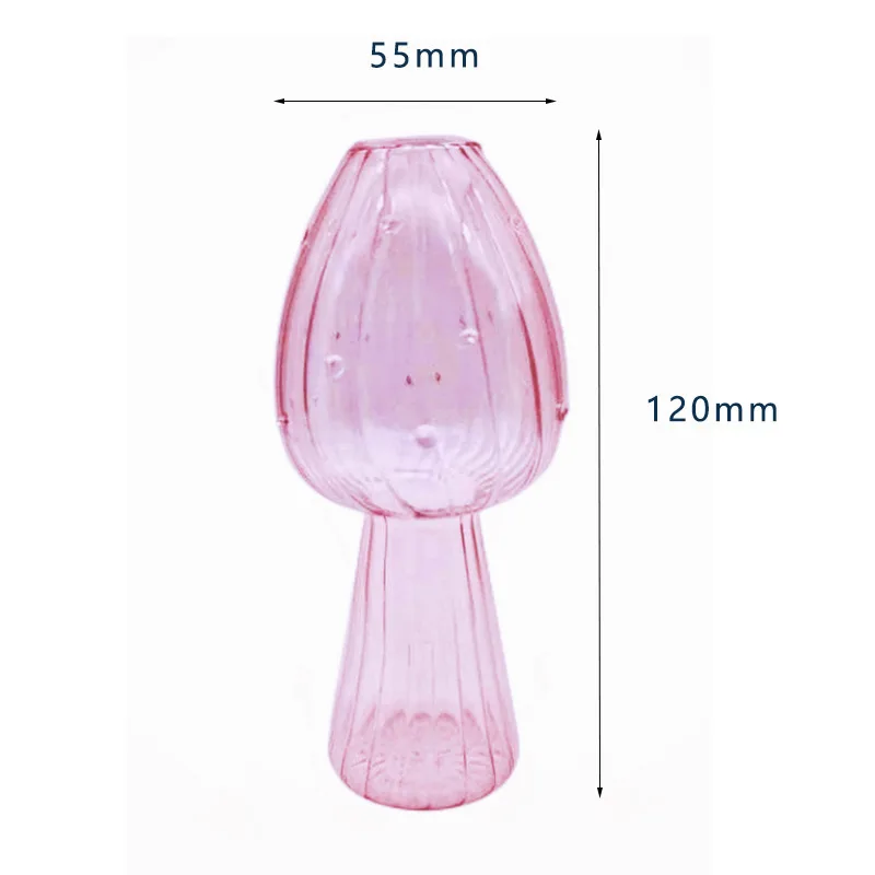 hand blown wholesale price new design modern mushroom glass vase mushroom shaped glass vase