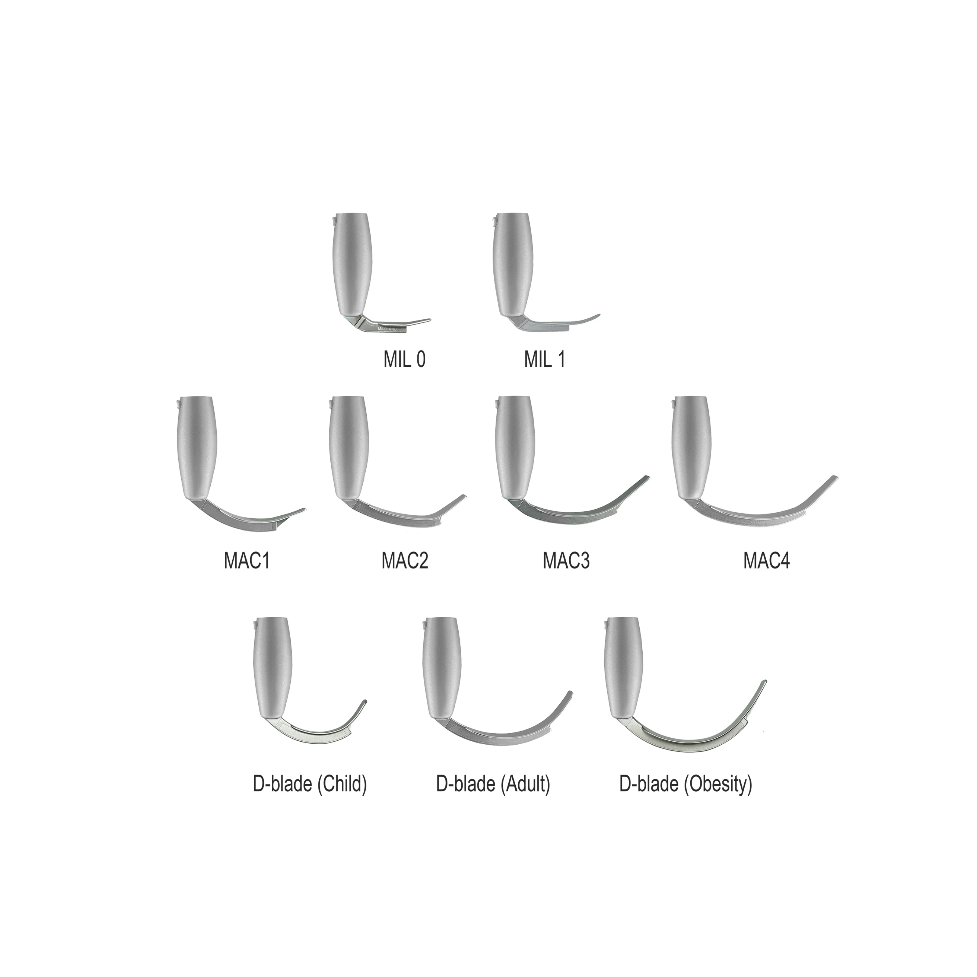 Touchscreen Video Laryngoscope with Reusable blades (MIL0/MIL1/MAC1/2/3/4 D-blade ) for Anesthesia intubation laryngoscope