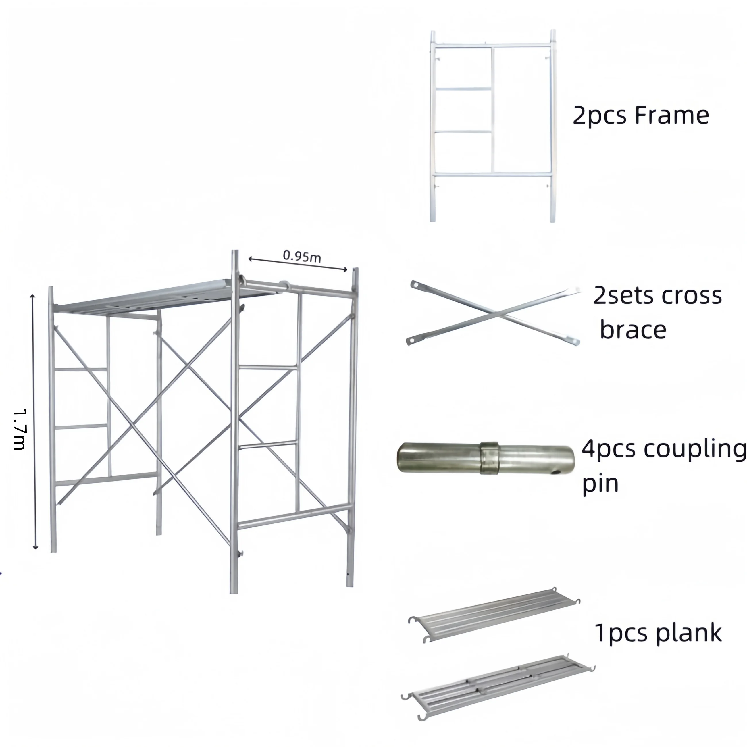 Construction Scaffolding Wholesale Galvanized Steel H Frame Scaffolding Building Materials For House Construction