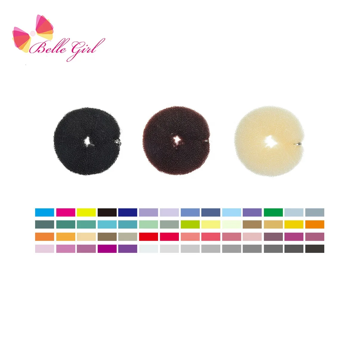 BELLEWORLD factory custom color messy bun hair piece hair tools and accessories women girls hair bun maker donut with button