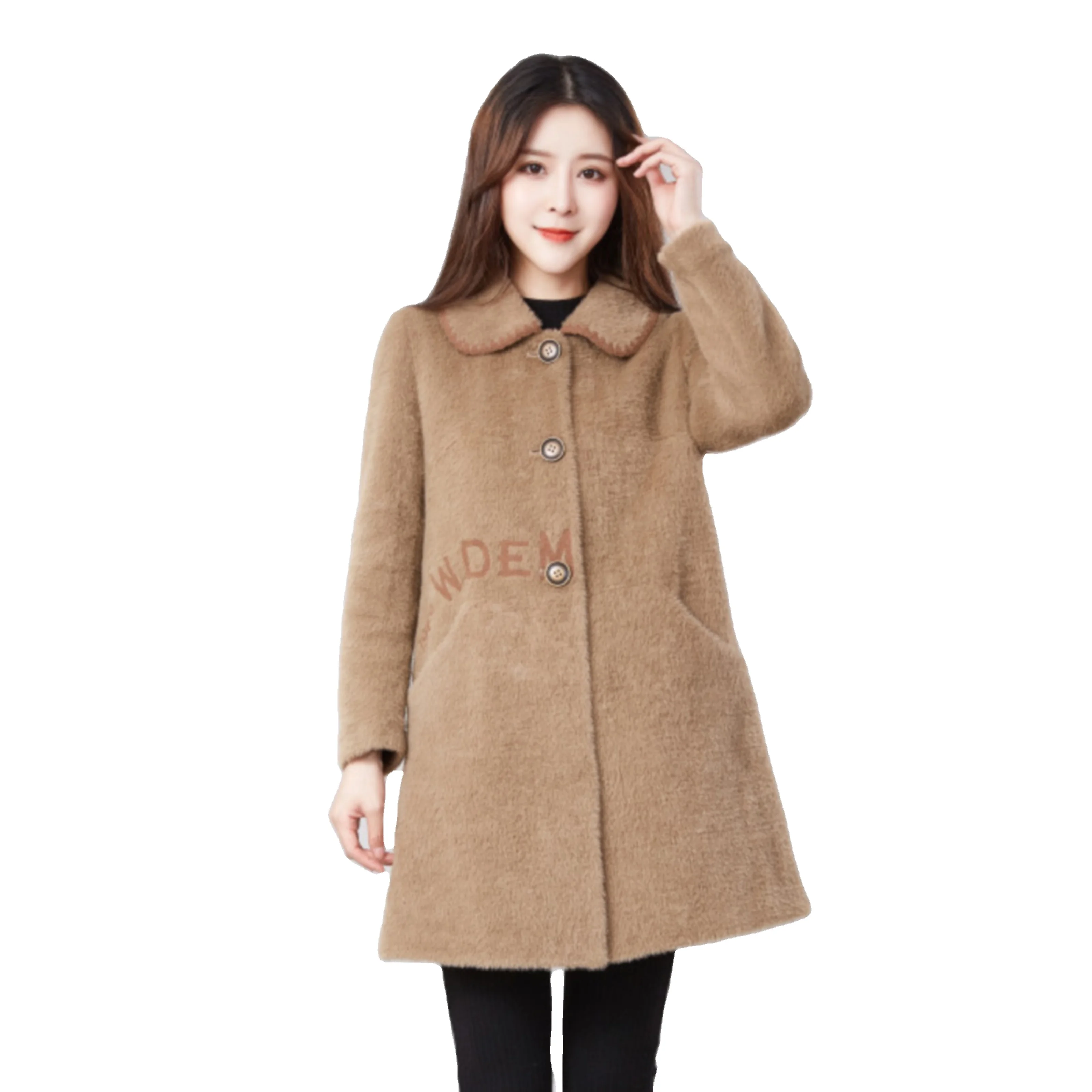 Hot Sales Women Coats Warm Casual Style Winter Long Thick Faux Fur Coats For Women (1600367734342)