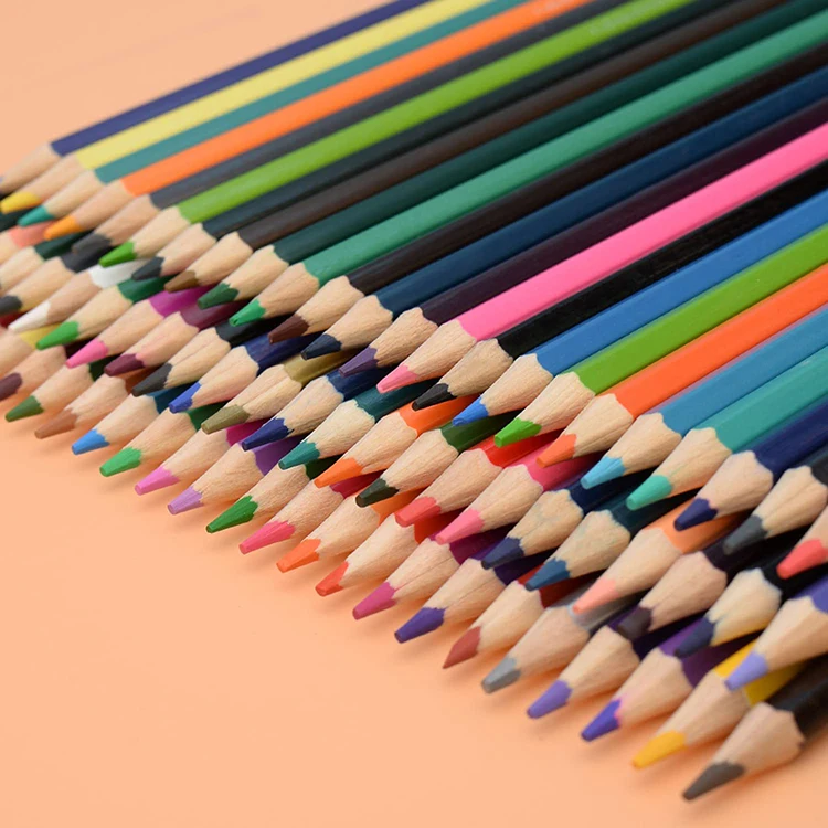 Manufacturers High Quality rainbow Graded Hexagonal Colour Pencils Set Wooden Colored Professional Drawing for Artist