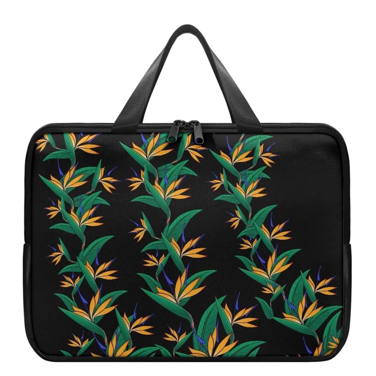 Hot Sale Custom Hawaiian Style Manu Palekaiko Prints Waterproof Portable Pu Leather Laptop Bag Print On Demand