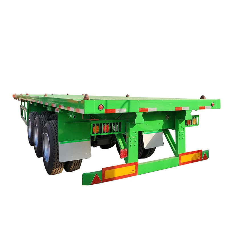 20ft 40ft 3 Axles 50ton Container Trailer Chassis Flatbed Trailer