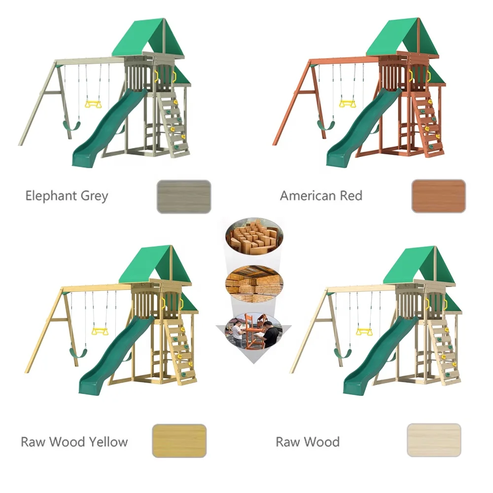 Cheap Children Garden Playground Wooden Swing Set Jungle Gym Kids Outdoor Kids Rope Climbing Ladder Swing Sets For Sale In Wood