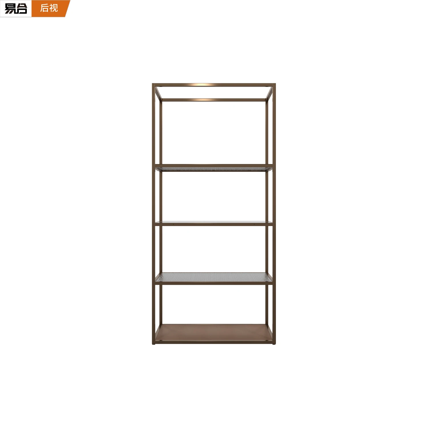 Высокие полки для одежды из розового золота демонстрационная стойка приспособление/высококлассный шкаф стеллаж