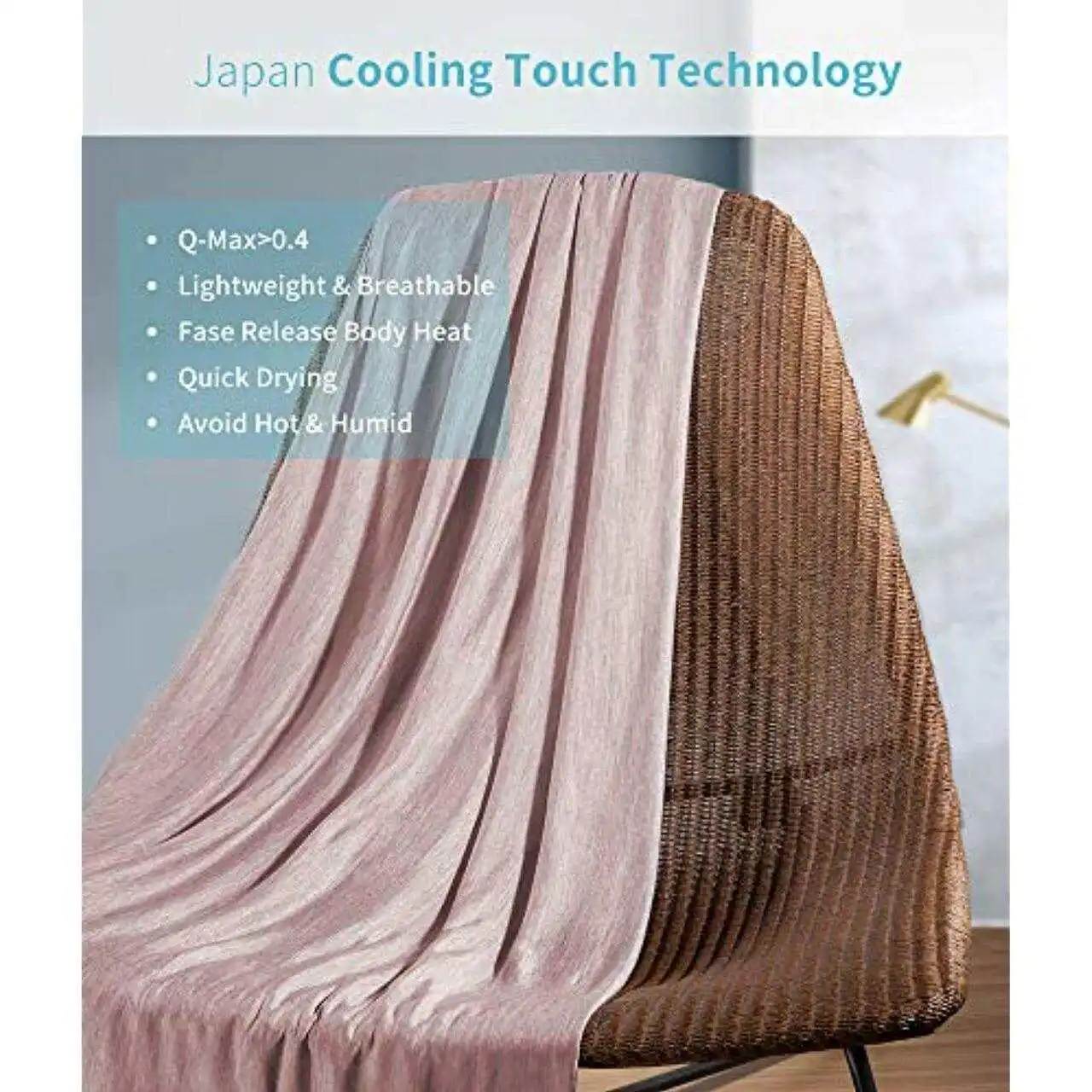 Hot Sales Original Factory Cold Blanket Throw Queen Size Summer Bamboo Q-max 0.5 Arc-chill Cooling Blankets