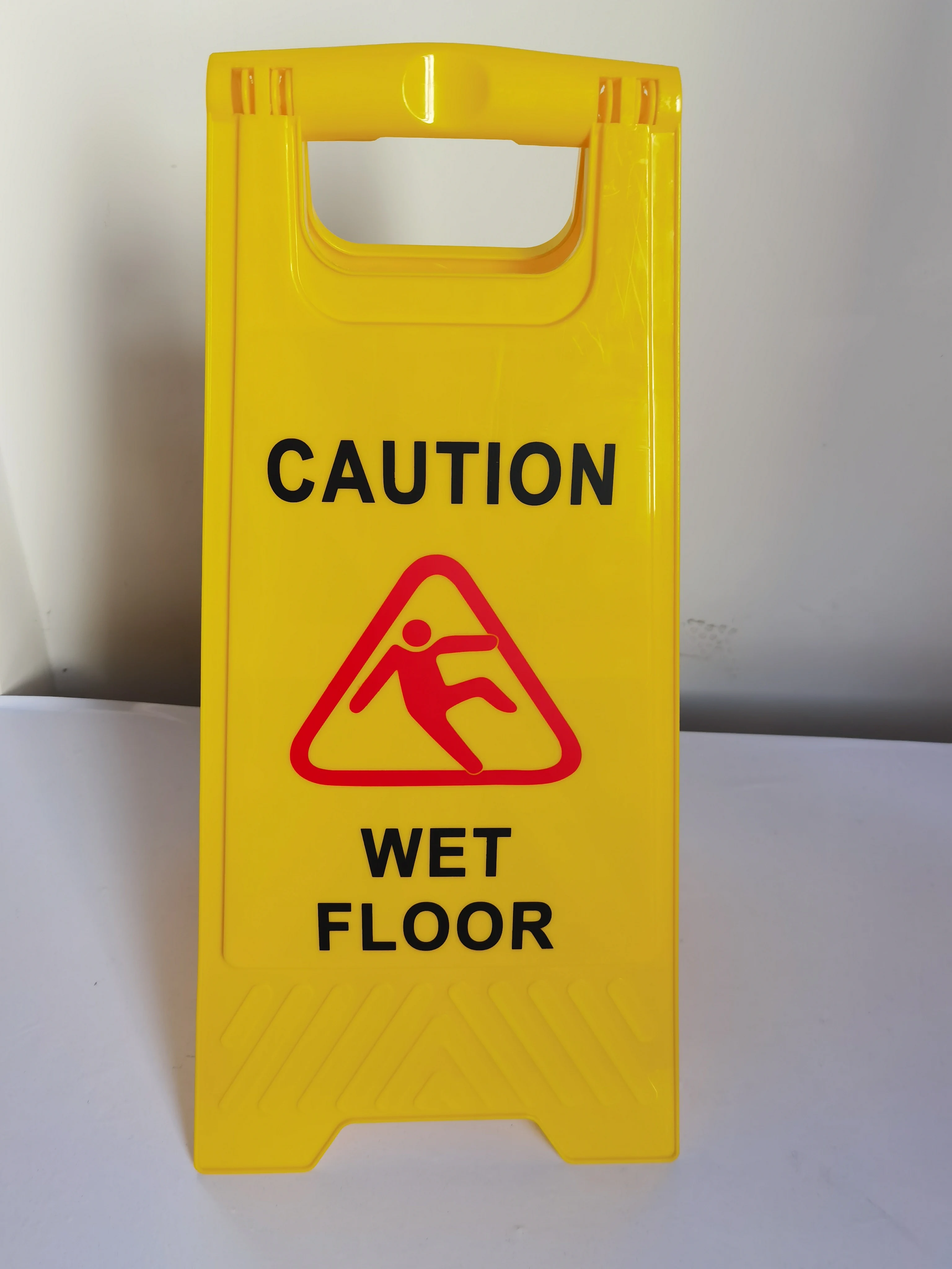Yellow Portable Folding A-frame Standing Plastic No Parking  Wet Floor Warning Board Danger Caution Sign