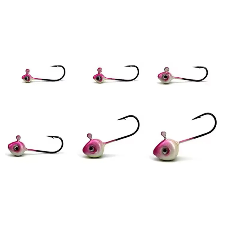 Smano Carbon Steel Fishing Hooks with Small Fish-Shaped Jig Heads 1g/2g/3g/4g/5g/0.5g for Snapper Bass Trout Stream River Lake