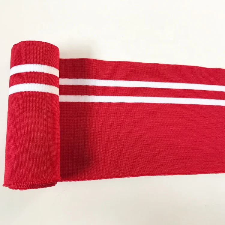 
knitted neckline Hem and cuff polyester spandex rib fabric for baseball wear,down jacket in garment accessories 