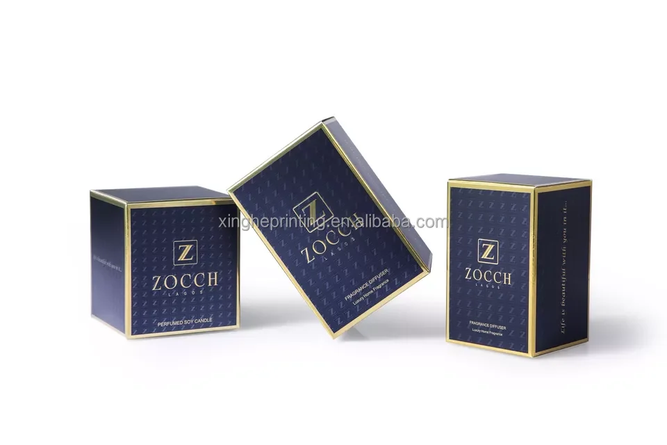 Luxury Cardboard Candle Set Gift Packaging Box Custom Eco Friendly Gift Box