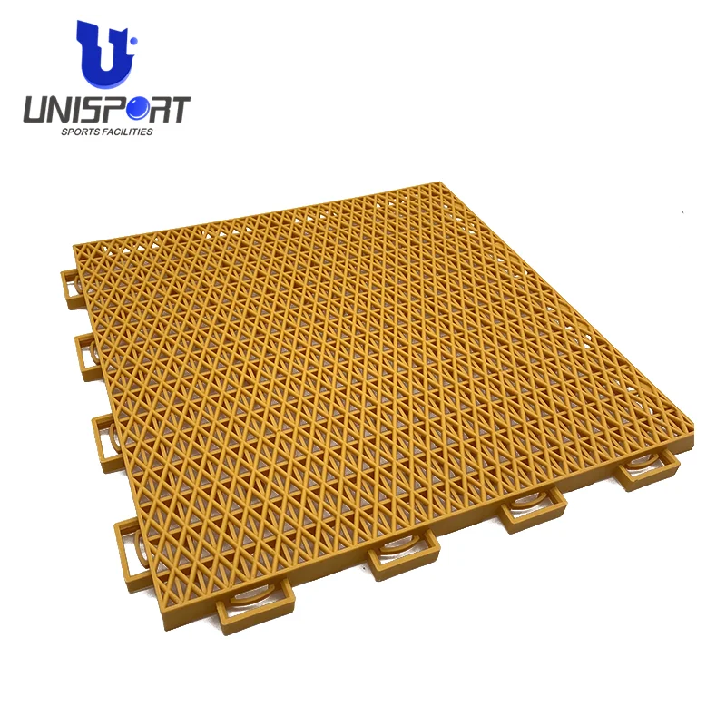 Пластиковая сцепляющаяся напольная плитка UNISPORT 250*250*120 мм напольное покрытие для спорта на открытом