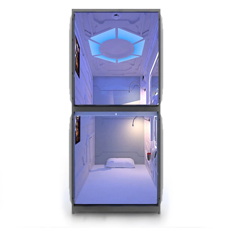 Двухспальная кровать, вертикальные двухъярусные кровати, Капсульная кровать для отеля, спальная подставка для продажи