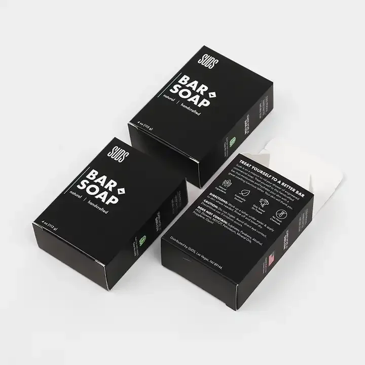 Recycled Luxury Black Candle Box and Jar Packaging Custom Logo Printing Kraft Brown Paper Box Cardboard with Inserts for Soap