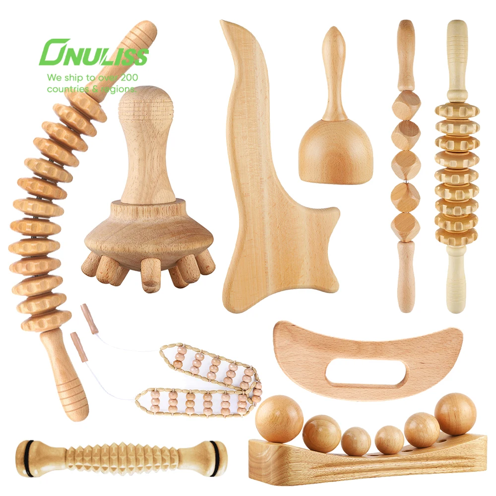Wood Therapy Massage Tools Stimulate Acupuncture Points Alleviate Fatigue Increase Coordination For Shaping Back