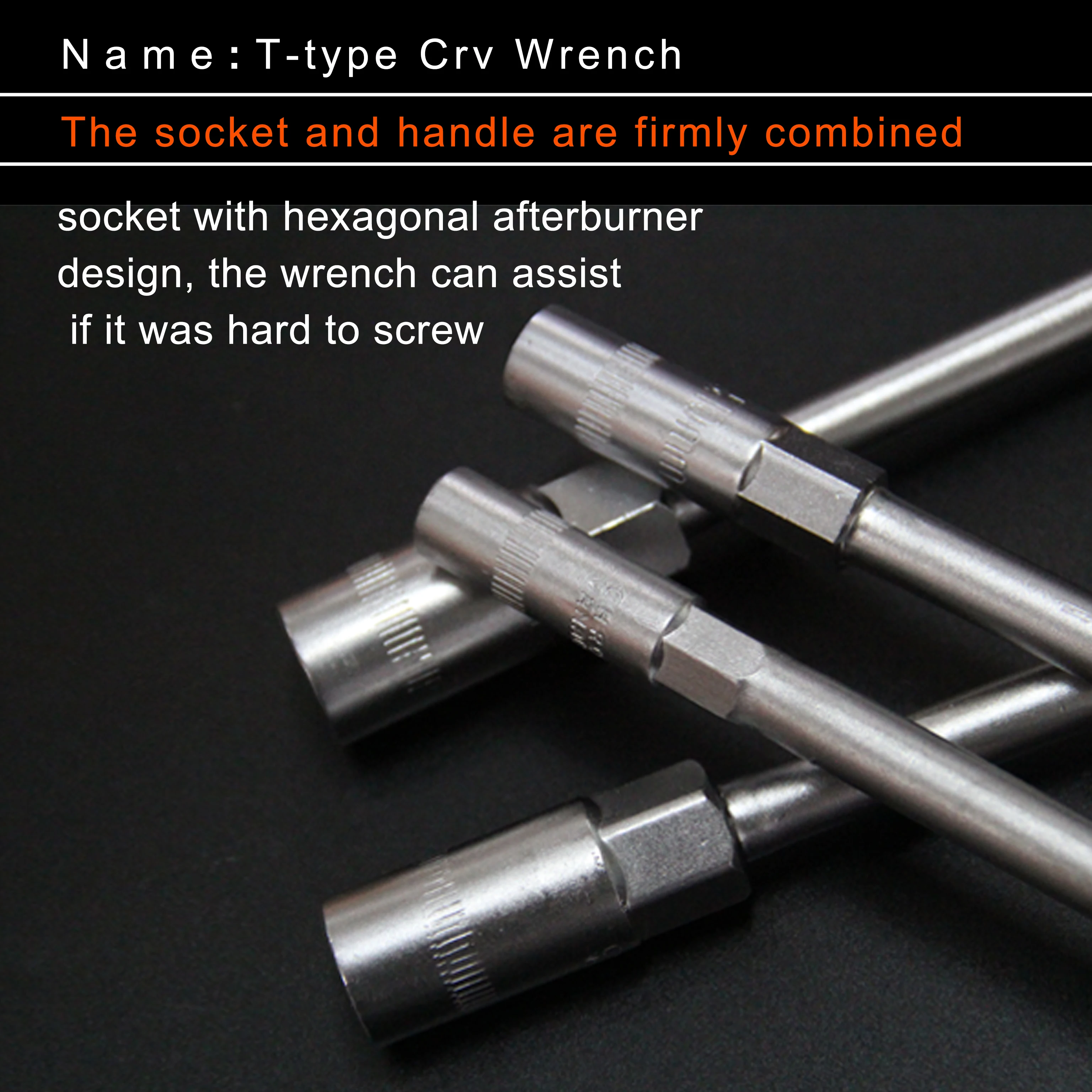 Holsen Factory Professional Heavy Duty 6mm-19mm  T-Type CRV T Bar  Socket Wrench Set