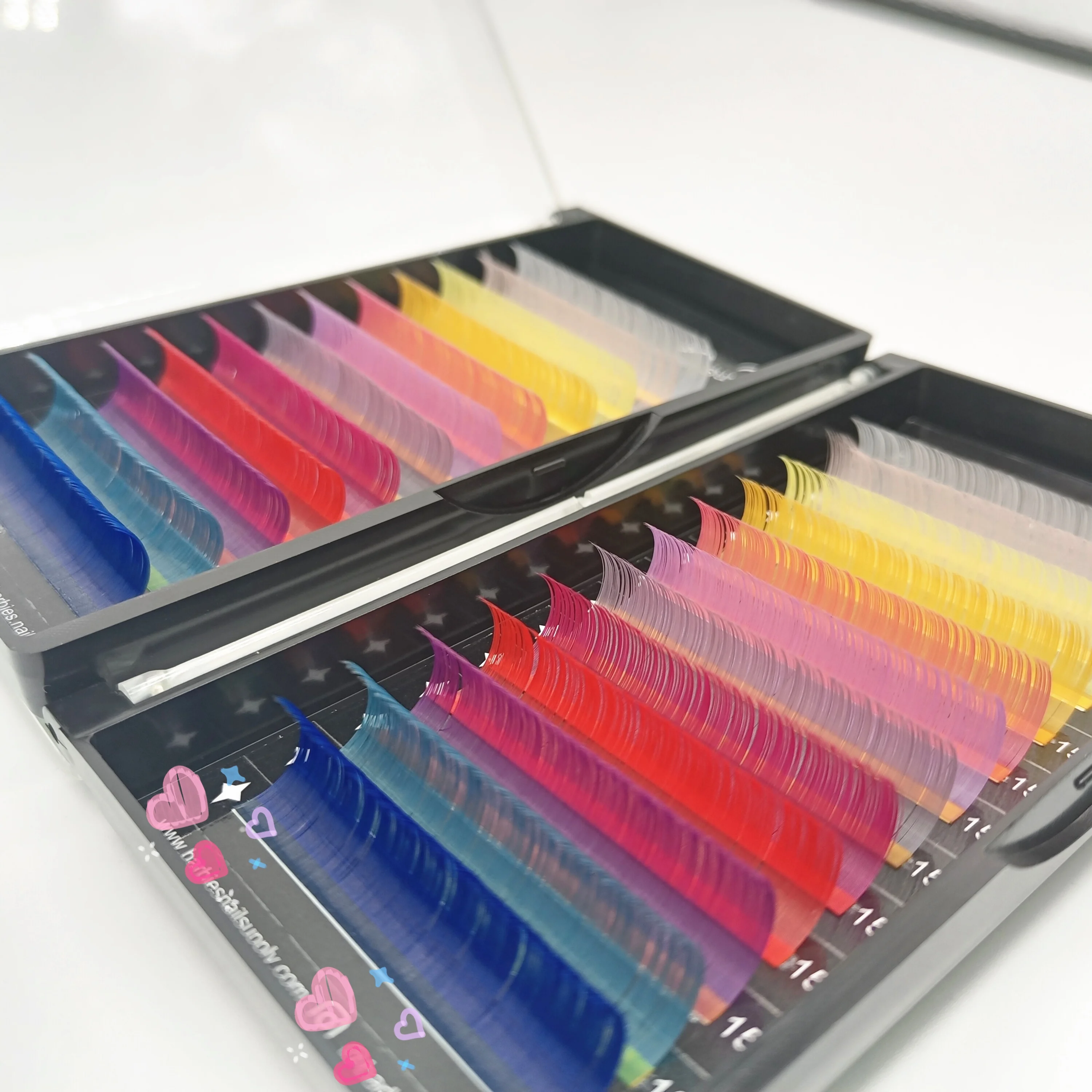 Разноцветные накладные ресницы радужного цвета, Индивидуальные Накладные ресницы, оптовая продажа разноцветных накладных ресниц из искусственной норки