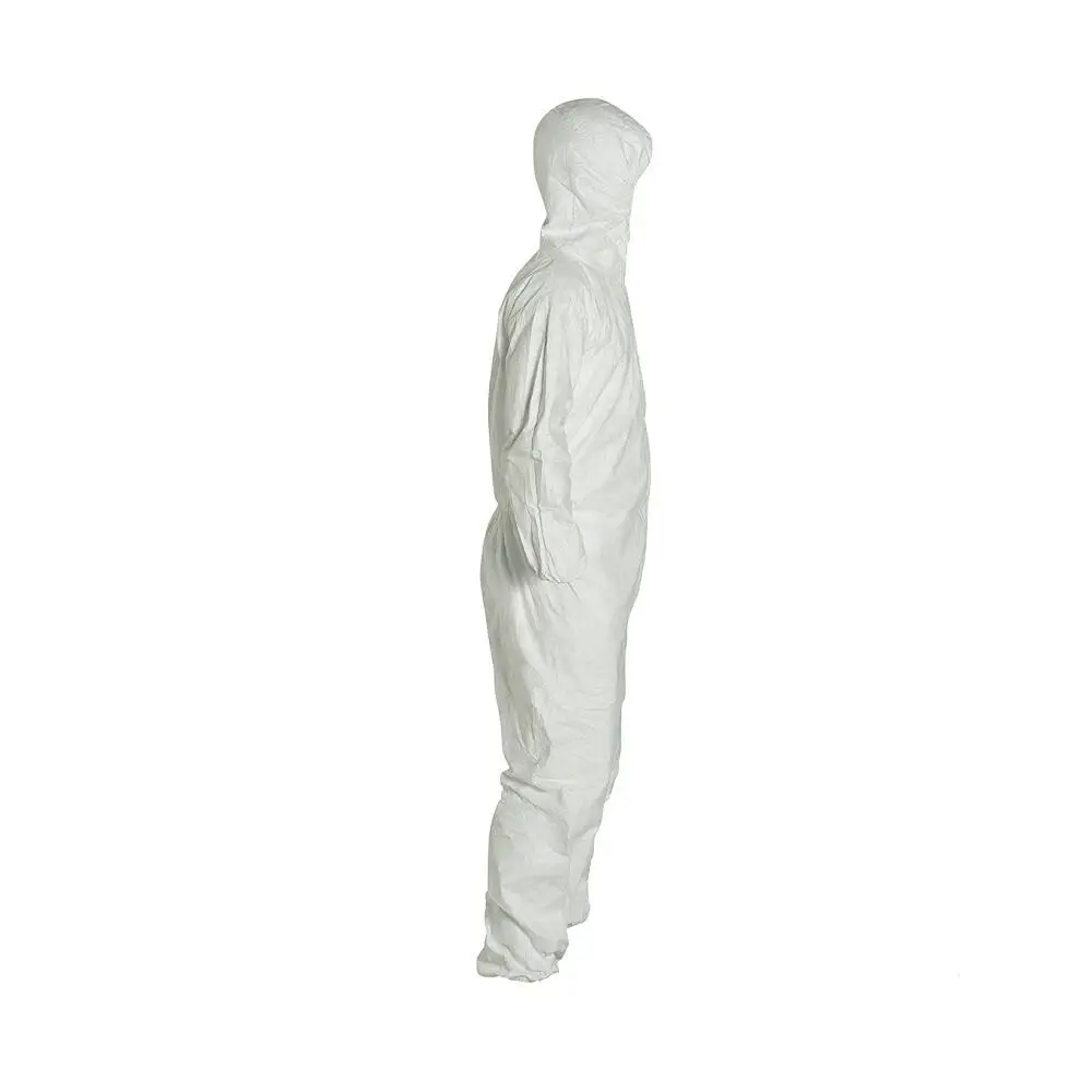 Dupont 1422A 400 500Xpert 600 Plus защитный одноразовый Тайвек-комбинезон с капюшоном молнией эластичным запястьем и