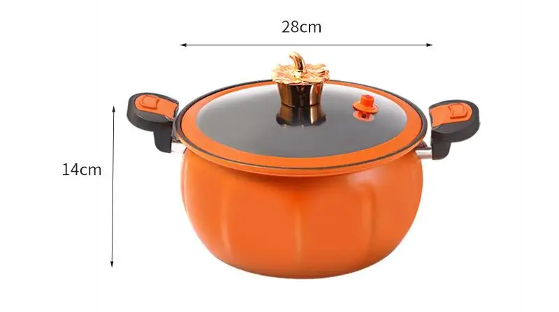 Creative Pumpkin Dun Micro Pressure Pot Household Multi functional Soup Pot Round Dudu Stewed Boiling Integrated Non stick Press